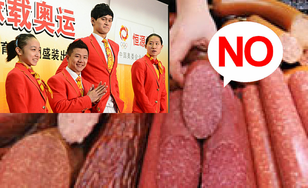 Chinese Athletes suffer from lack of meat